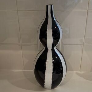 Black and White Ceramic Vase